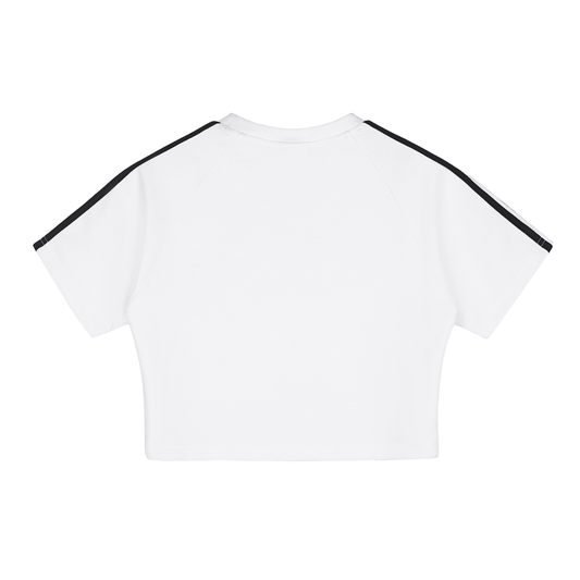 Pin Logo Taped Cooling Performance Crop Top White
