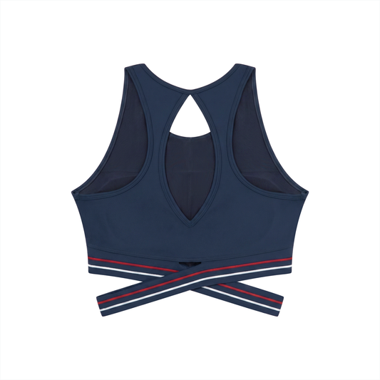 Pin Logo Women’s Criss-Cross Band Sports Bra
