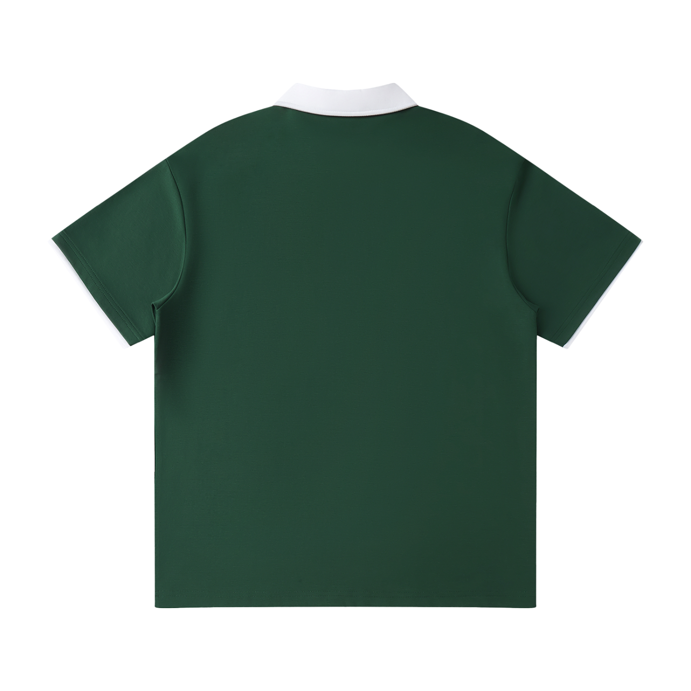 Pin Contrast Collar Raglan Polo Shirt