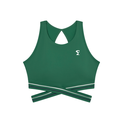 Pin Logo Women’s Criss-Cross Band Sports Bra
