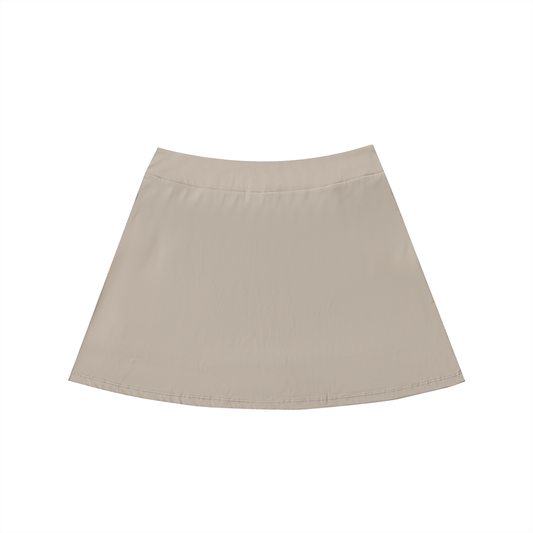 High-Waist Pocketed A-Line Skirt