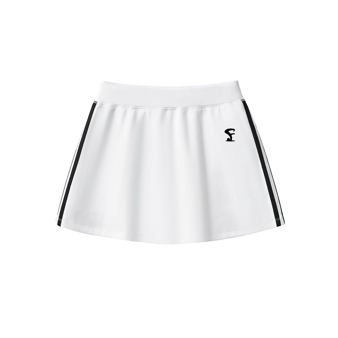 Pin Logo Taped Cooling Performance Short Skirt White