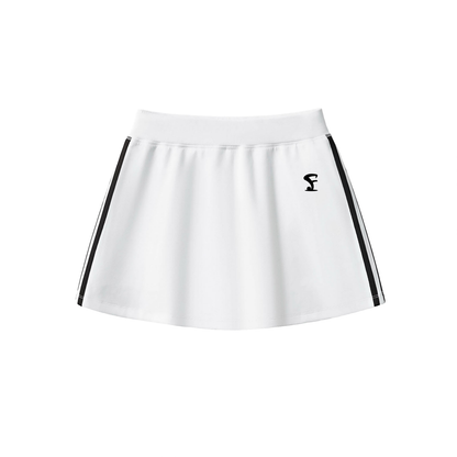 Pin Logo Taped Cooling Performance Short Skirt White