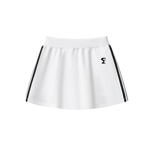 Pin Logo Taped Cooling Performance Short Skirt White