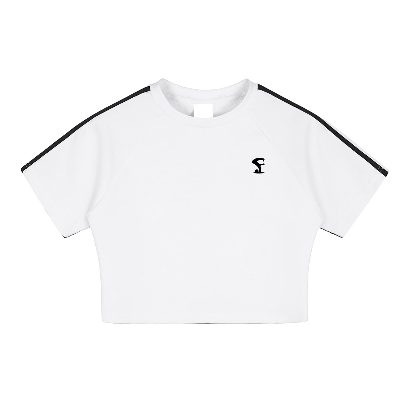 Pin Logo Taped Cooling Performance Crop Top White