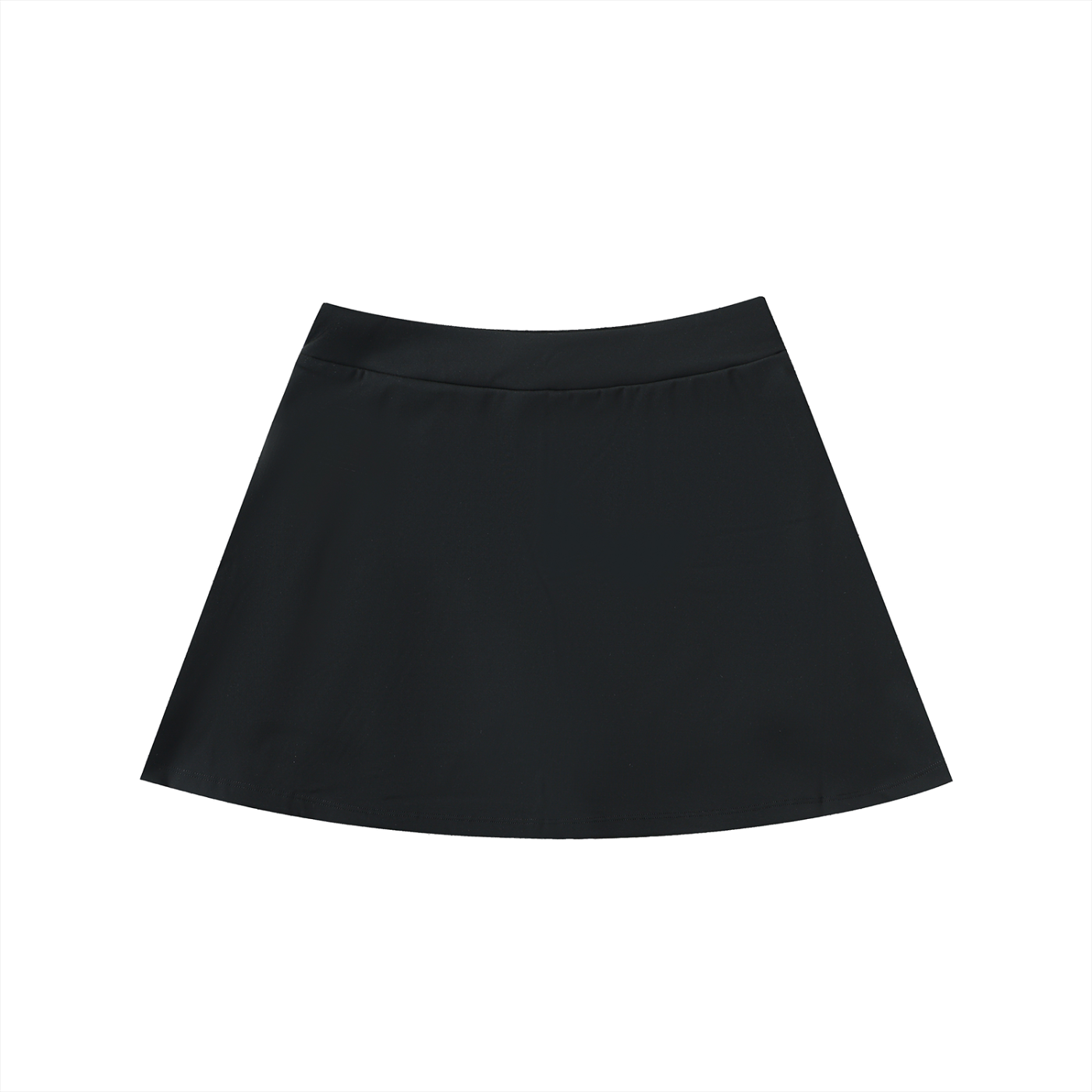 Pin Logo High-Waist Pocketed A-Line Skirt