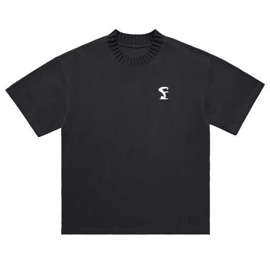 JustForeFun Brand Heavyweight Knitted Round Neck T-Shirt
