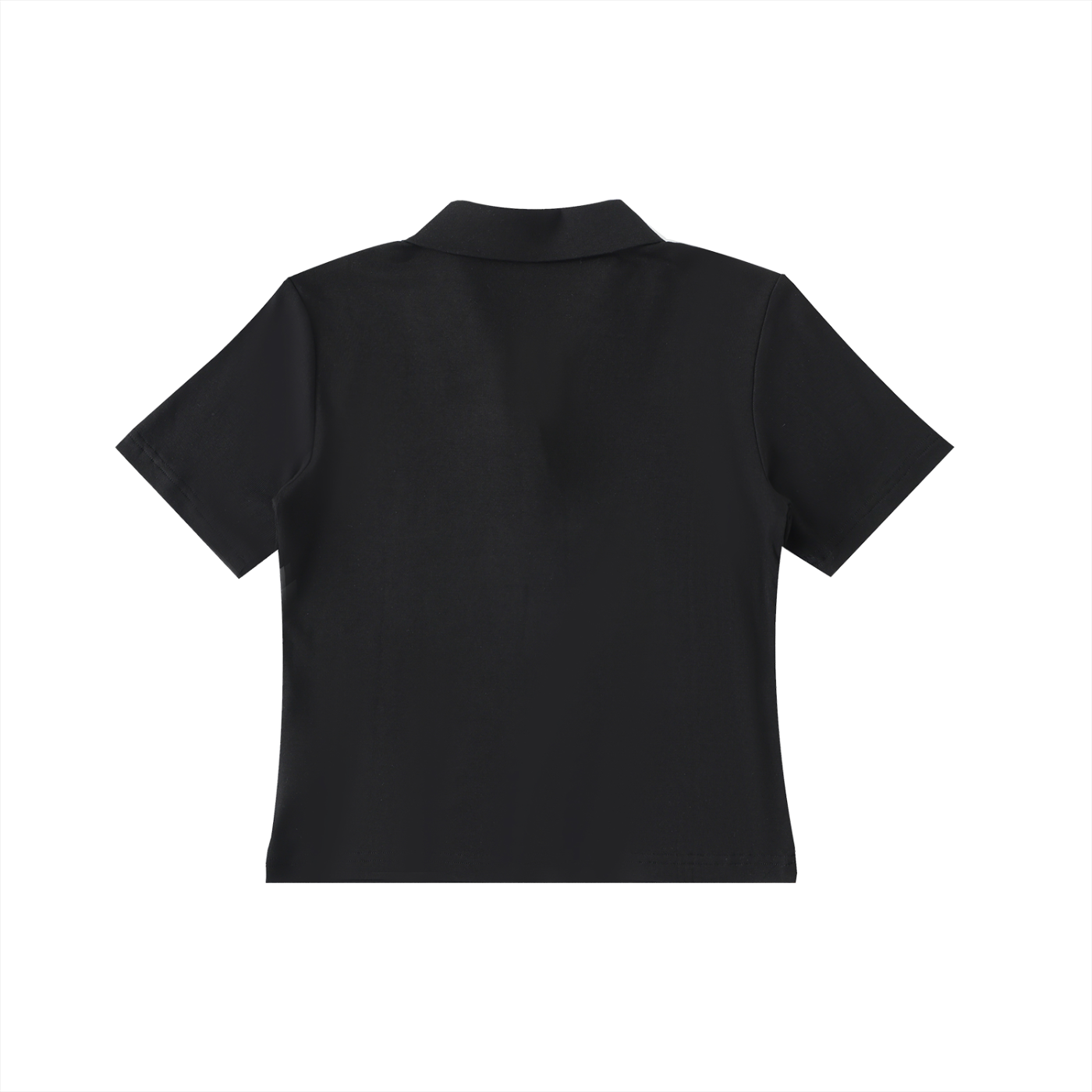 Pin Logo Bodycon Short Sleeve Polo Shirt