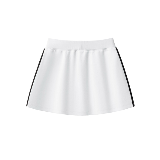 Pin Logo Taped Cooling Performance Short Skirt White
