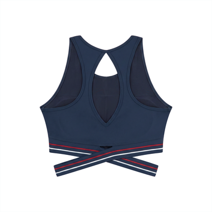 Pin Logo Women’s Criss-Cross Band Sports Bra