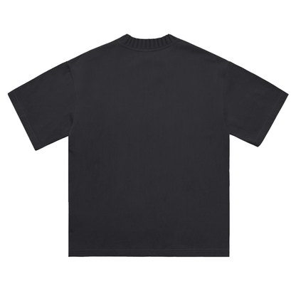 JustForeFun Brand Heavyweight Knitted Round Neck T-Shirt